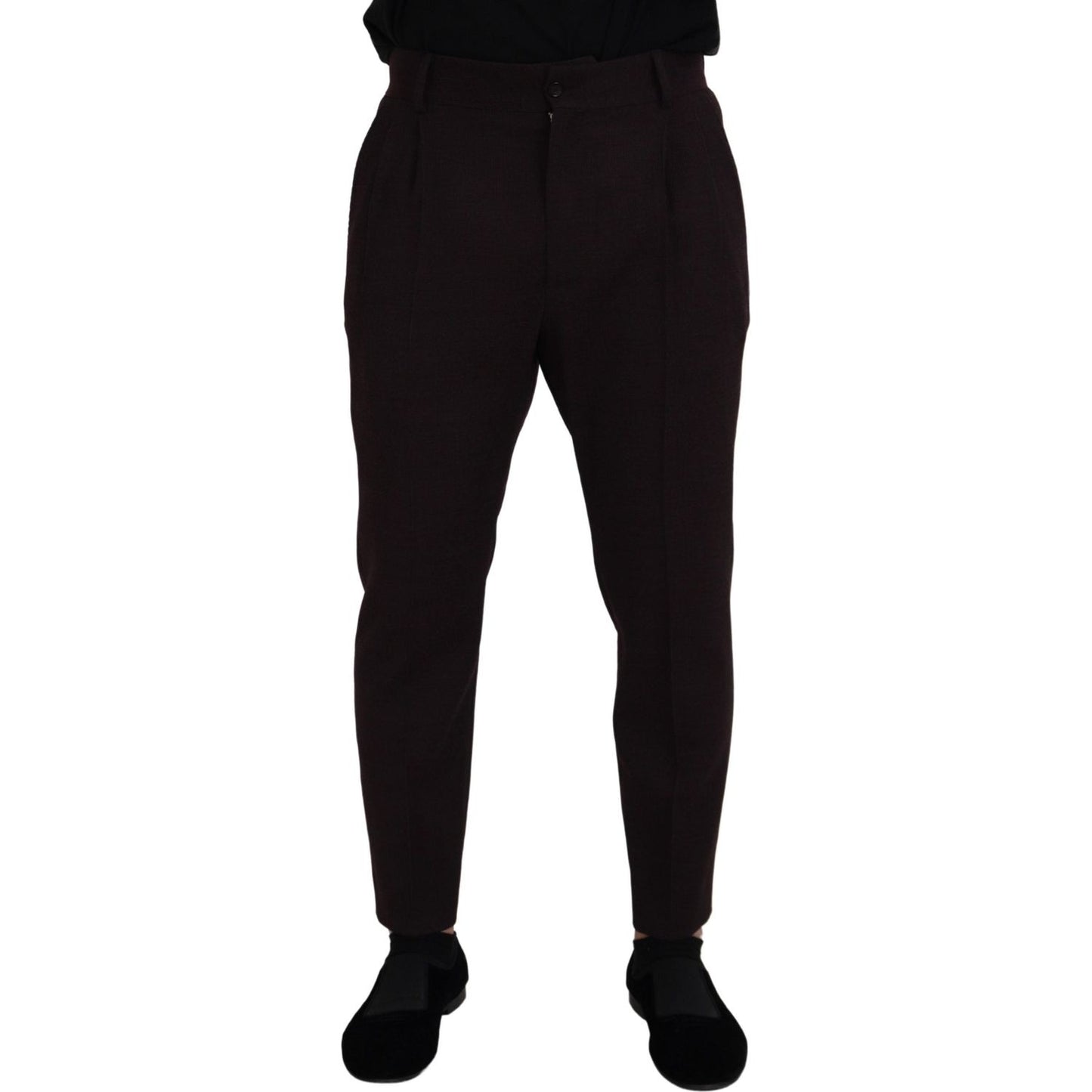 Dolce & Gabbana Brown Cotton Chino Men Pants