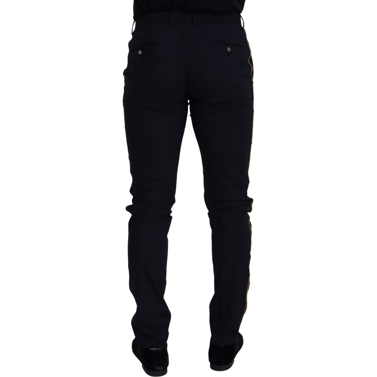 Dolce & Gabbana Elegant Black Wool-Blend Trousers Dolce & Gabbana