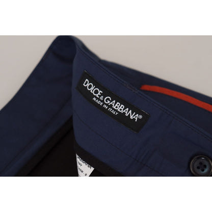 Dolce & Gabbana Blue Cotton Chino Formal Pants