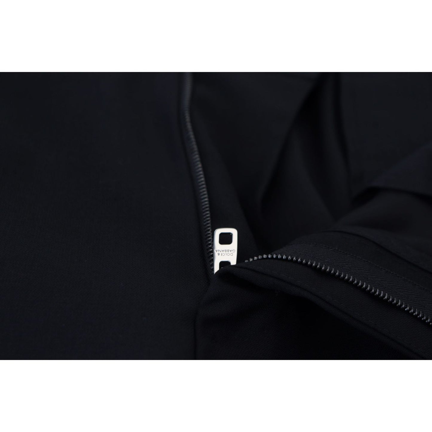 Dolce & Gabbana Black Wool Chino Formal Pants