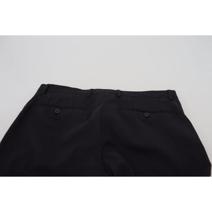 Dolce & Gabbana Black Wool Chino Formal Pants