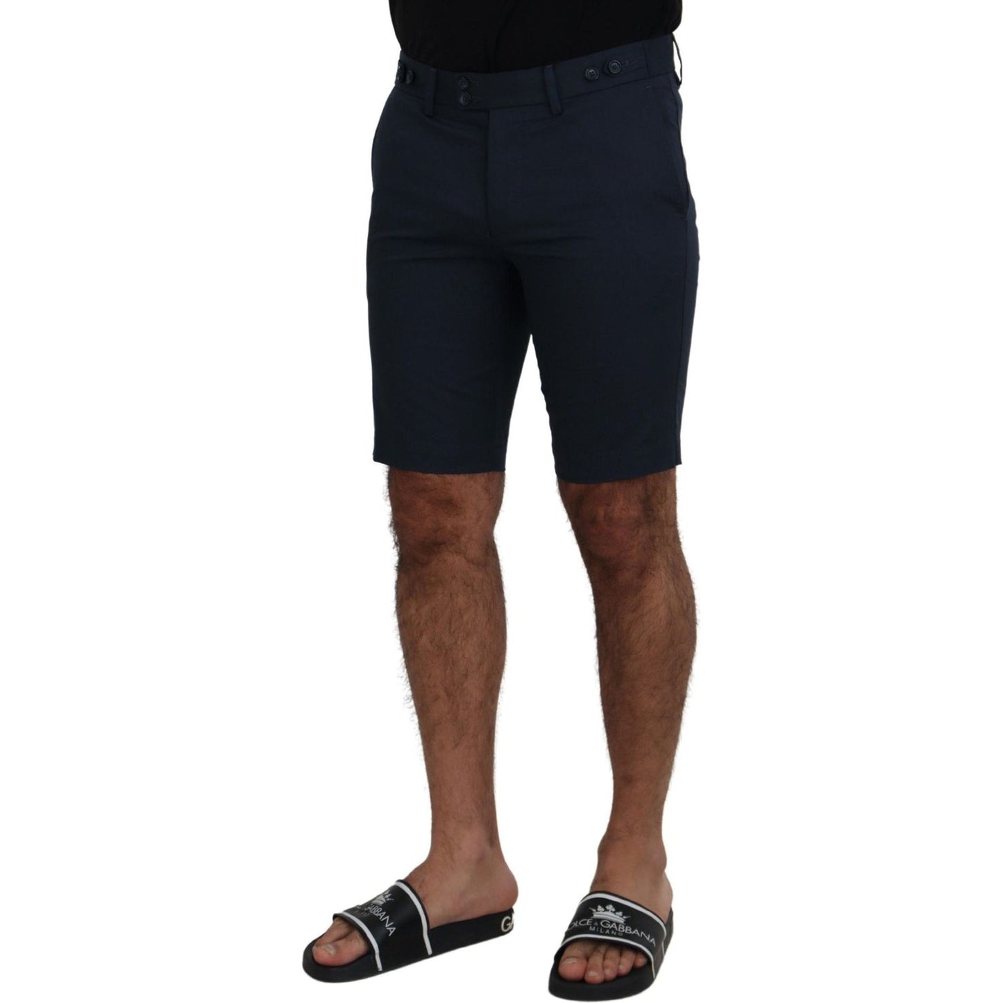 Dolce & Gabbana Elegant Blue Cotton Blend Shorts Dolce & Gabbana