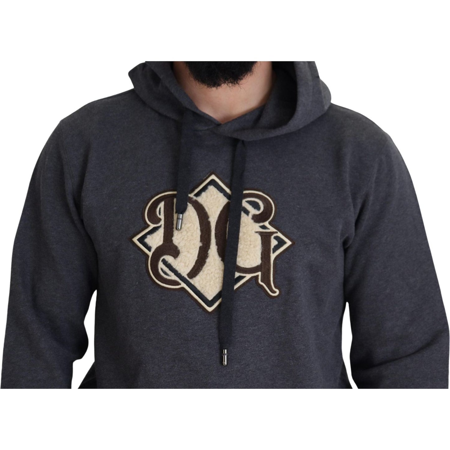 Dolce & Gabbana Elegant Grey Cotton Hooded Sweatshirt Dolce & Gabbana