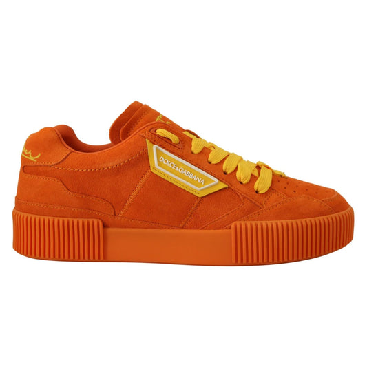 Dolce & Gabbana Orange Leather P.j. Tucker Sneakers Shoes Dolce & Gabbana