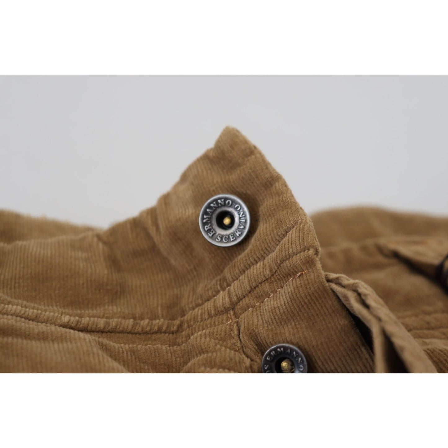 Ermanno Scervino Chic Brown Corduroy Cargo Pants Ermanno Scervino