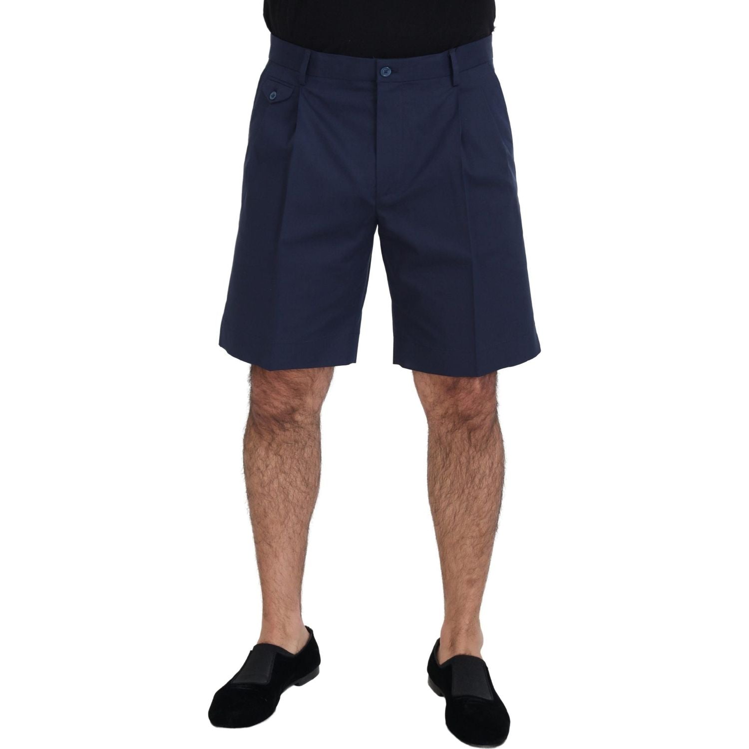 Dolce & Gabbana Blue Chinos Cotton Stretch Casual Shorts