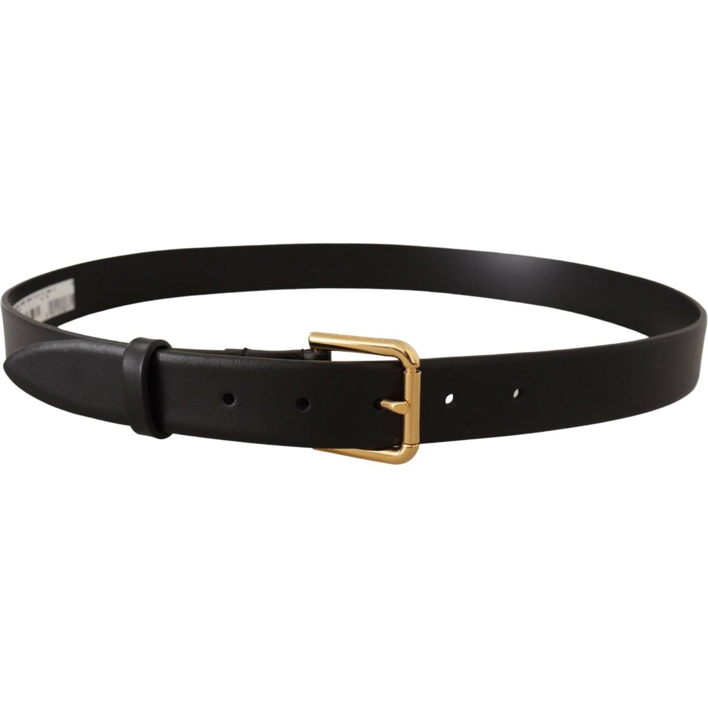 Dolce & Gabbana Elegant Leather Belt with Metal Buckle Dolce & Gabbana