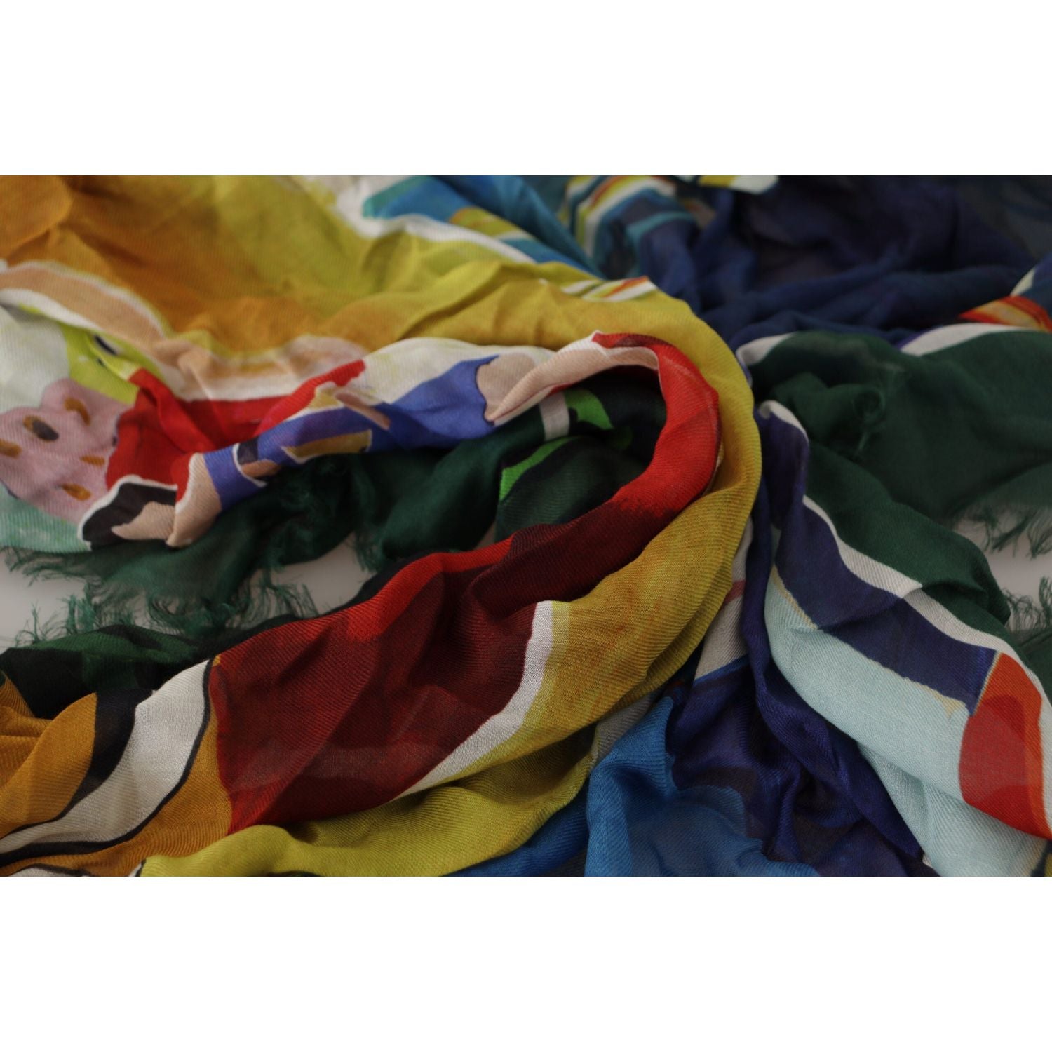 优雅多色真丝混纺方形围巾