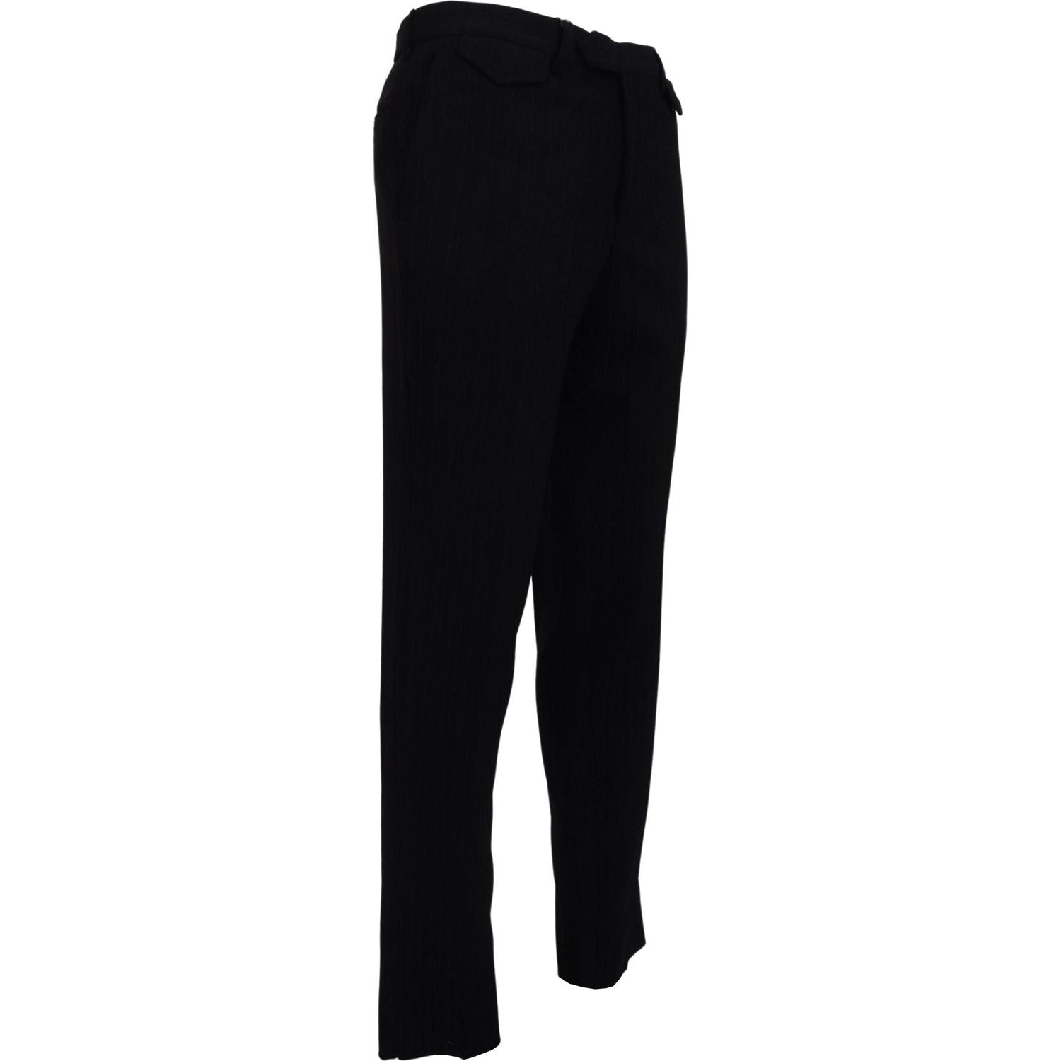BENCIVENGA Black Cotton Straight Fit Men Formal Pants
