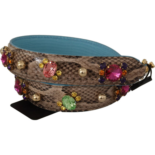 Dolce & Gabbana Elegant Python Leather Shoulder Strap Accessory Dolce & Gabbana