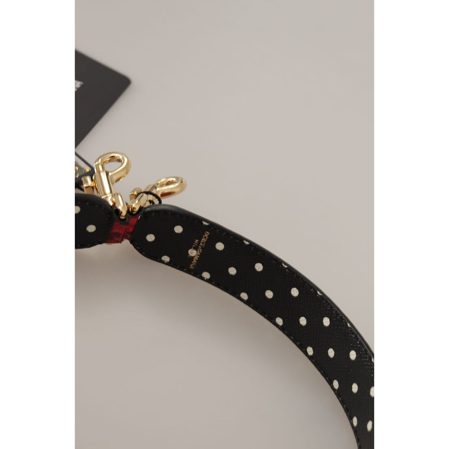 Dolce & Gabbana Red Python Leather Crystals Reversible Shoulder Strap 1728,67345645728,Bags,Dolce & Gabbana,Leather Accessories - Women - Bags,Material: 100% Python Leather,New with tags,Red,Shoulder Straps - Bags,Women,Women - Bags