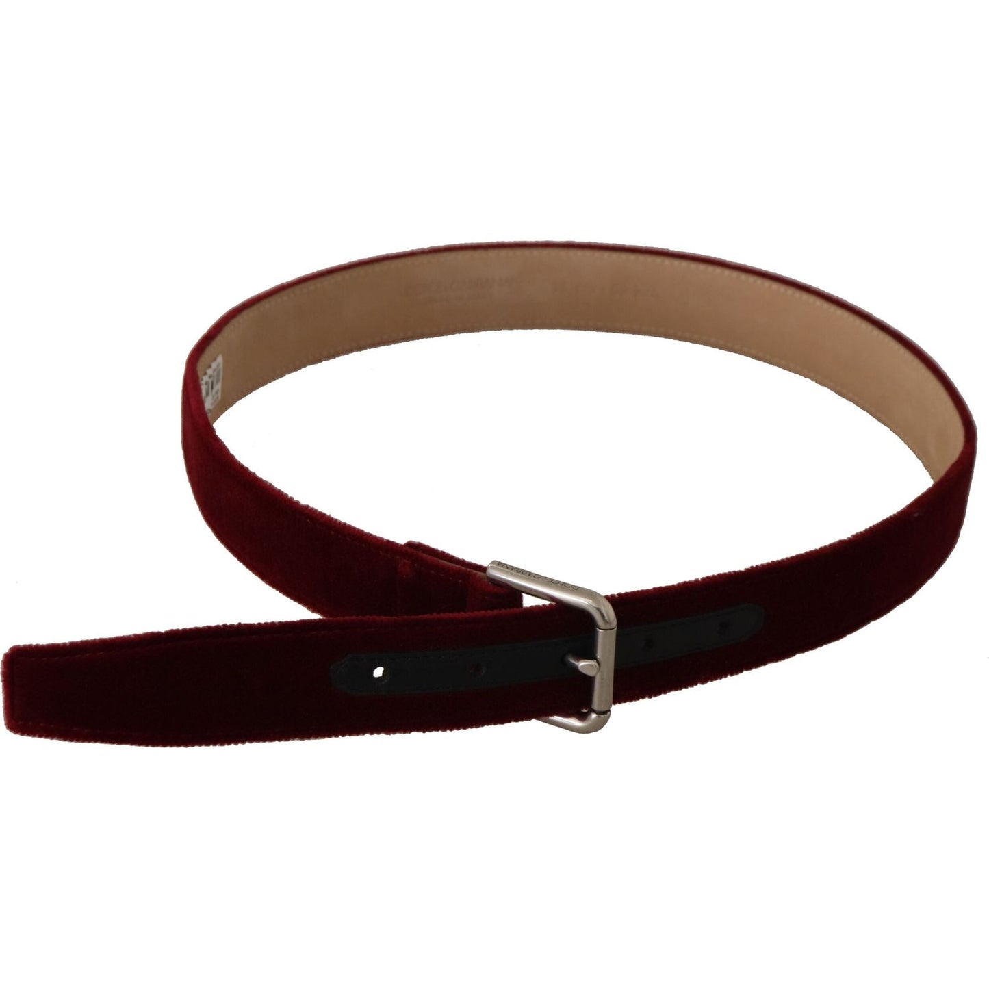 Dolce & Gabbana Elegant Velvet Logo Engraved Belt Dolce & Gabbana