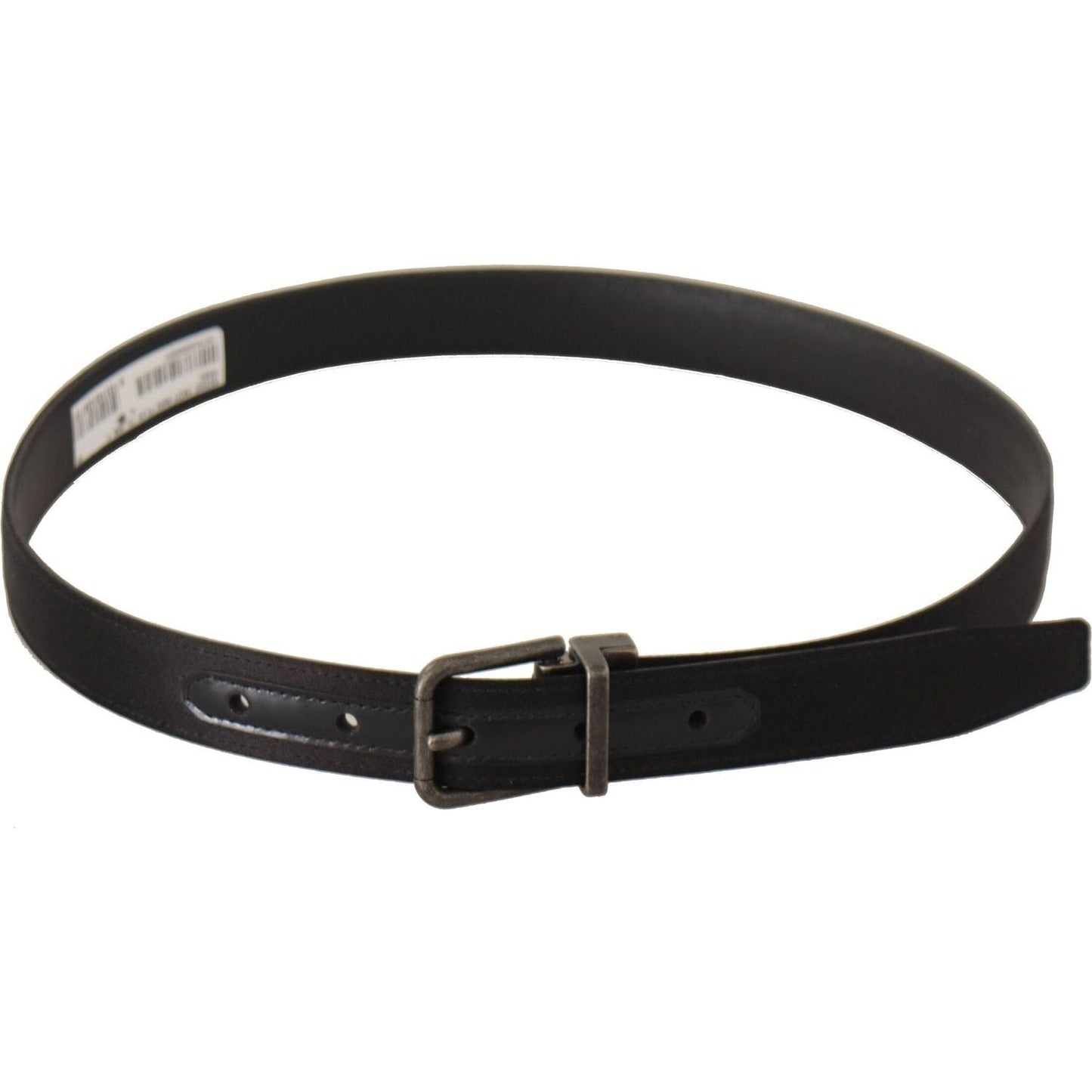 Dolce & Gabbana Elegant Black Leather Belt with Metal Buckle Dolce & Gabbana