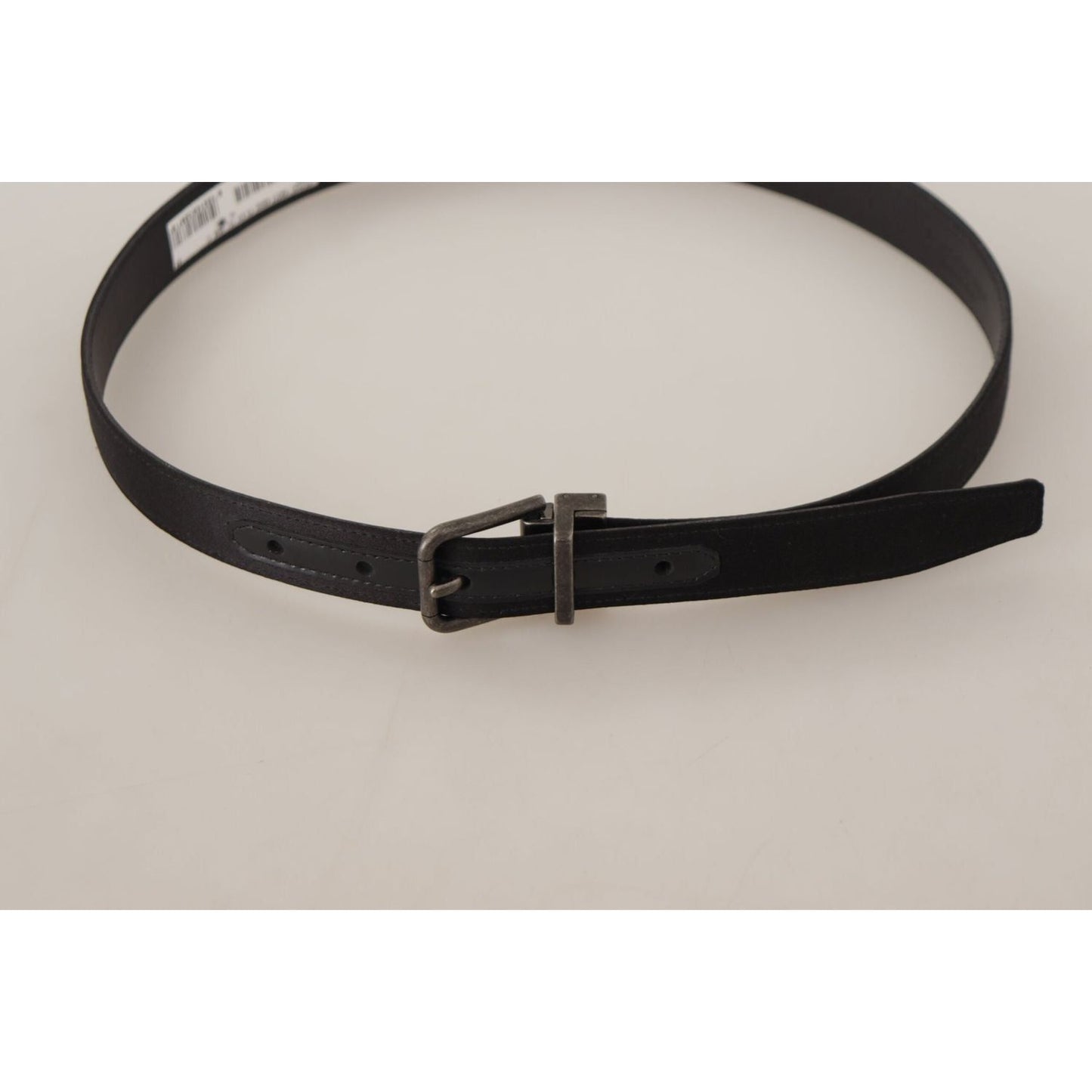 Dolce & Gabbana Elegant Black Leather Belt with Metal Buckle Dolce & Gabbana