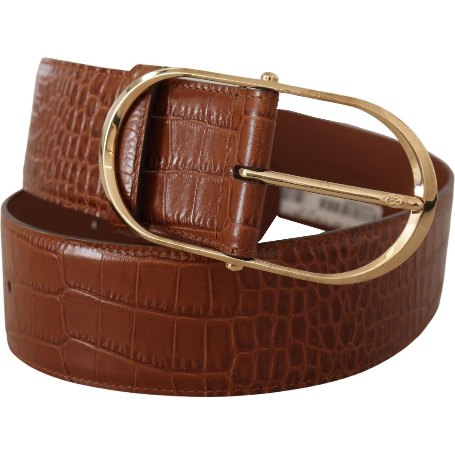 Dolce & Gabbana Enchanting Engraved Logo Leather Belt Dolce & Gabbana