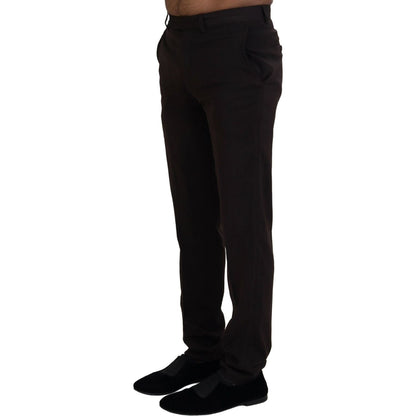 BENCIVENGA Brown Straight Fit Formal Men Pants