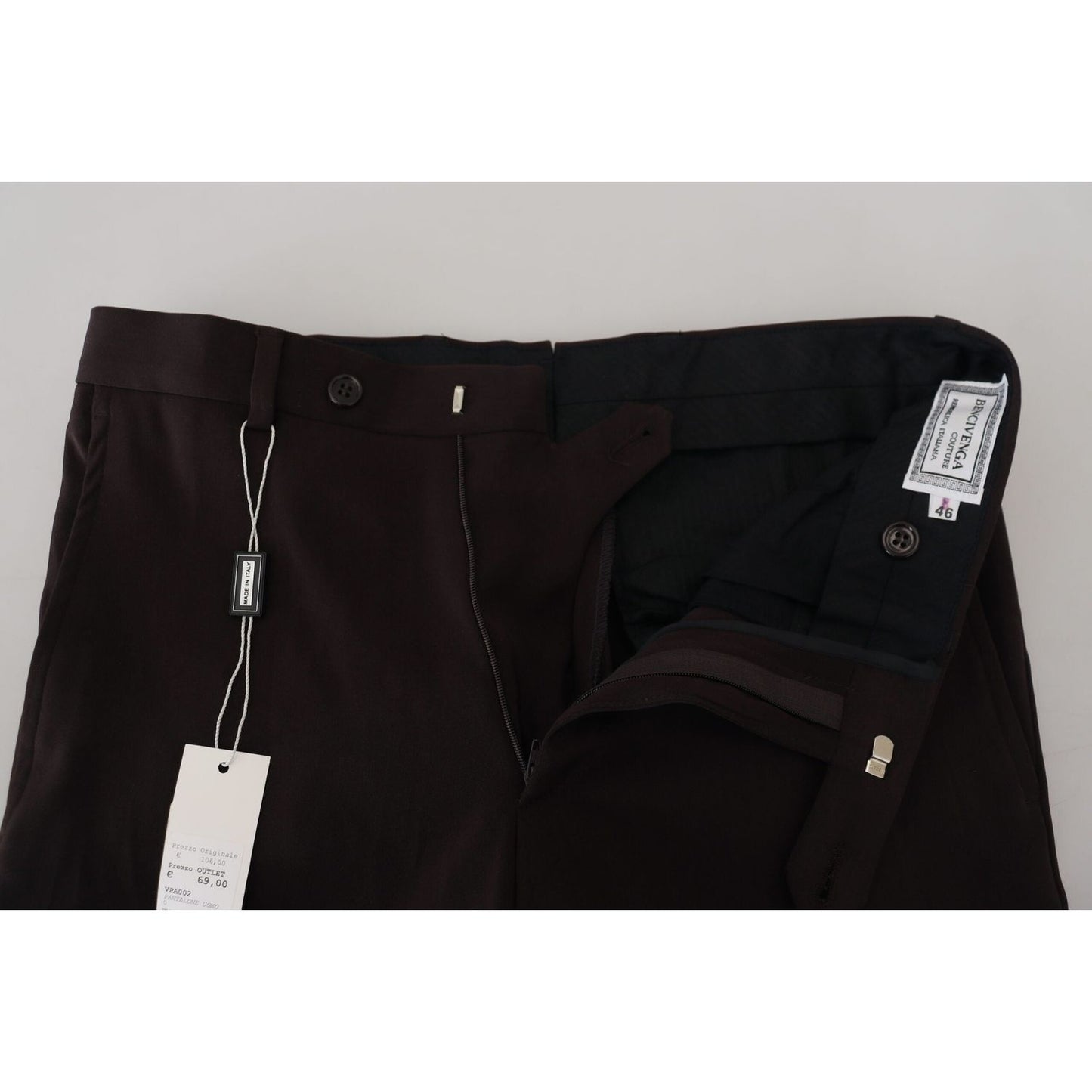 BENCIVENGA Elegant Brown Italian Dress Pants BENCIVENGA