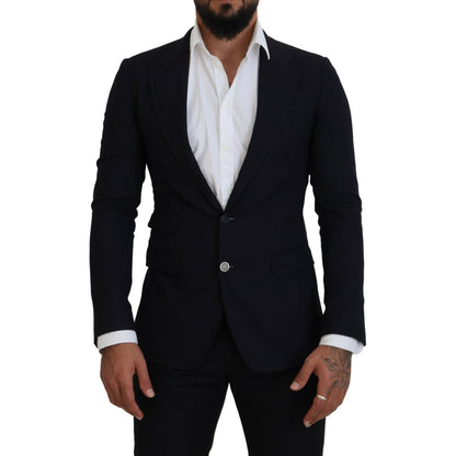 Dolce & Gabbana Blue Wool Formal Taormina Blazer