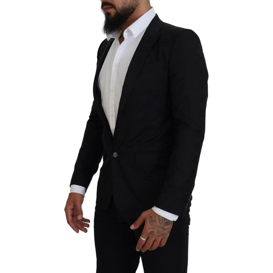 Dolce & Gabbana Elegant Martini Style Black Formal Blazer Dolce & Gabbana