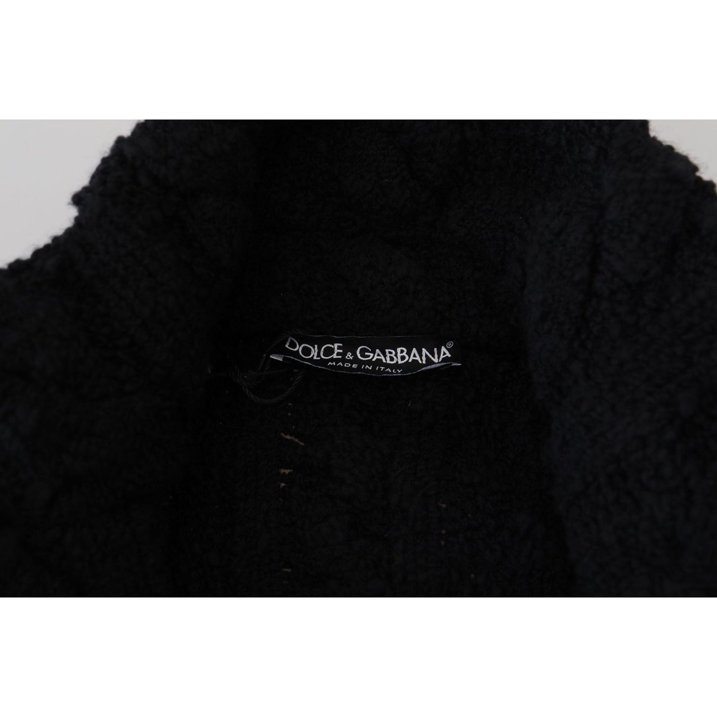 Dolce & Gabbana Elegant Black Wool-Cashmere Blend Cardigan Dolce & Gabbana