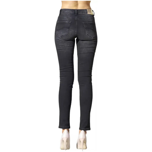 Yes Zee Black Cotton Women's Jeans Yes Zee