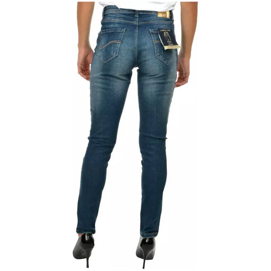 Yes Zee Blue Cotton Women's Skinny Jean Yes Zee