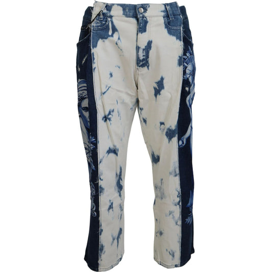 Dolce & Gabbana Blue Ceasar Denim Cotton Loose Fit Jeans