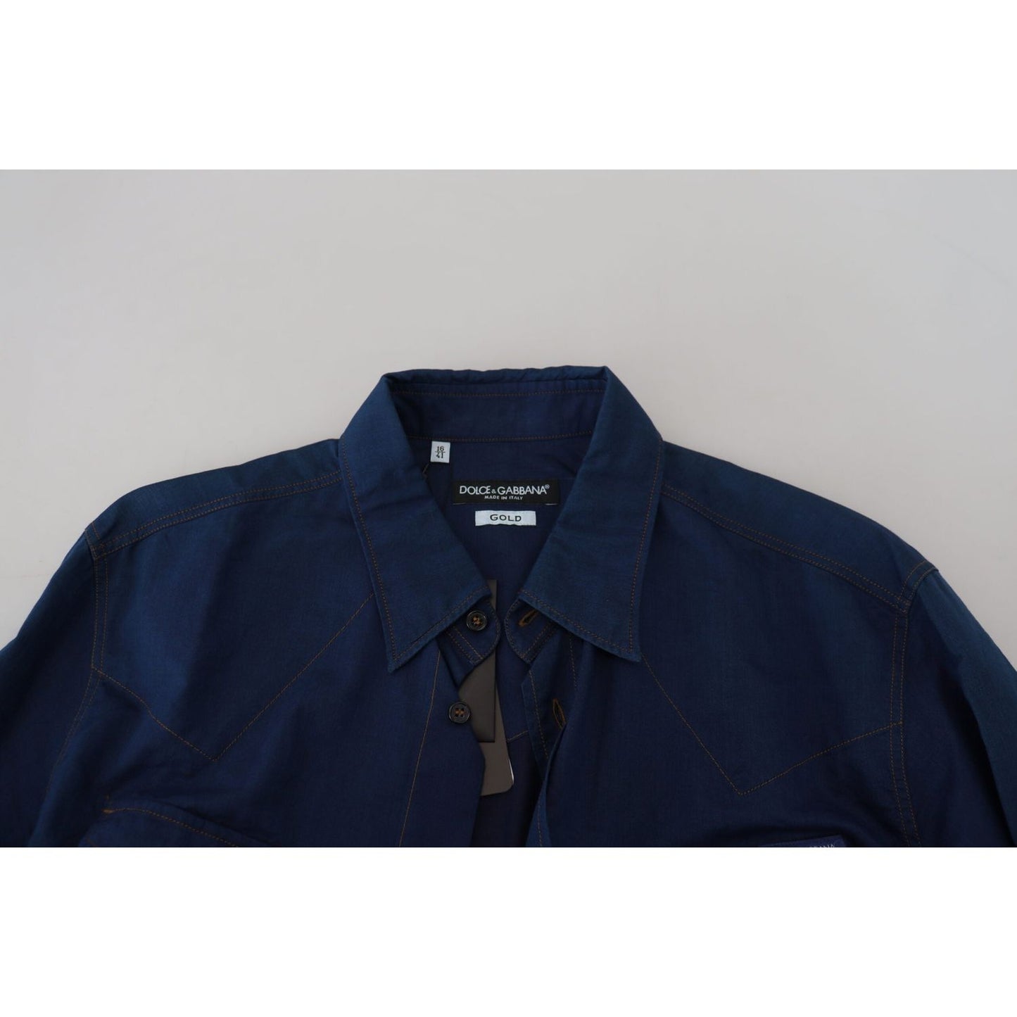 Dolce & Gabbana Elegant Blue Denim Casual Shirt Dolce & Gabbana