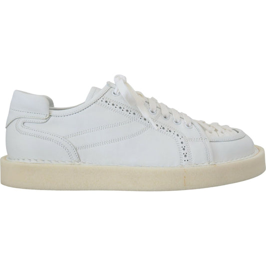 Dolce & Gabbana White Leather Low Top Oxford Sneakers Casual Shoes 1728,67345645728,Dolce & Gabbana,EU40/US7,Low Tops - Sneakers - Shoes,Material: 100% Leather,Men,Men - Shoes,New with tags,Shoes,Sneakers - Men - Shoes,Sneakers - Shoes,White