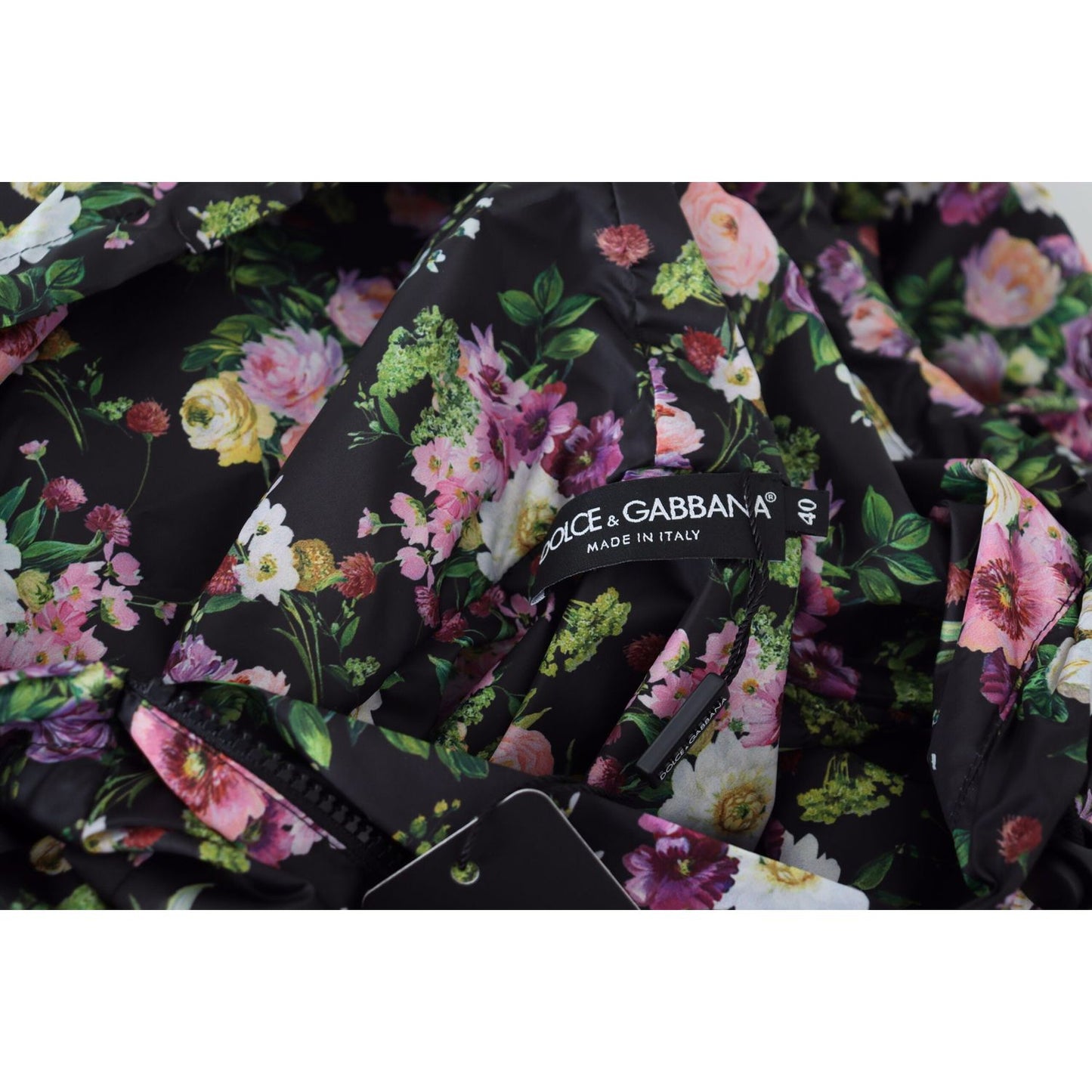 Dolce & Gabbana Elegant Floral Mini Dress with Logo Detail Dolce & Gabbana