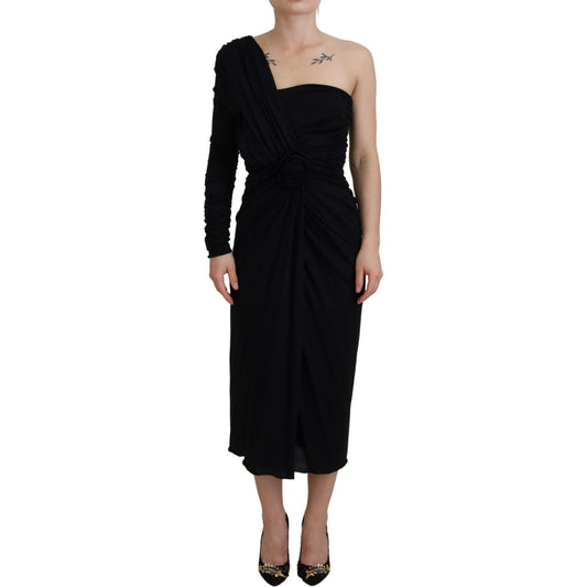 Dolce & Gabbana Elegant One-Shoulder Sheath Midi Dress Dolce & Gabbana