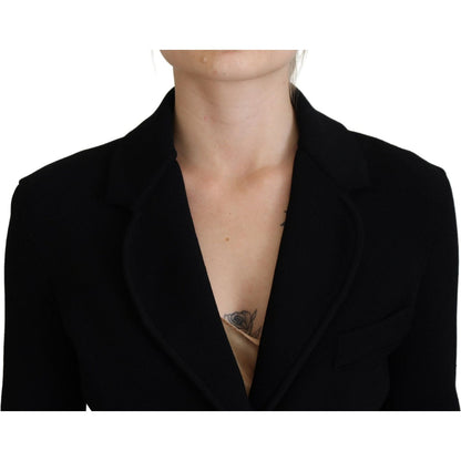 Dolce & Gabbana Black Button Cardigan Blazer Viscose Jacket Dolce & Gabbana