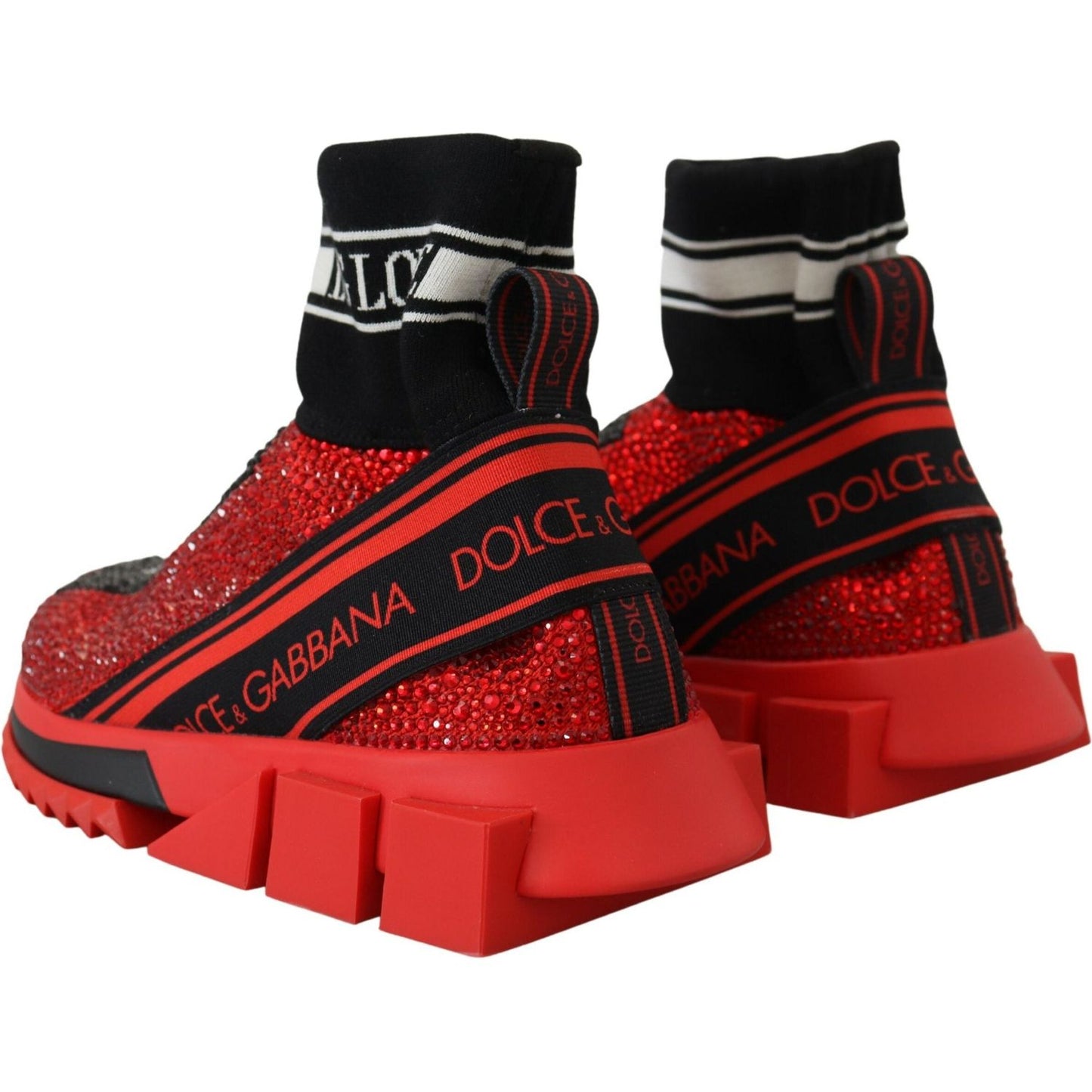 Dolce & Gabbana Exquisite Red Sorrento Slip-On Sneakers Dolce & Gabbana