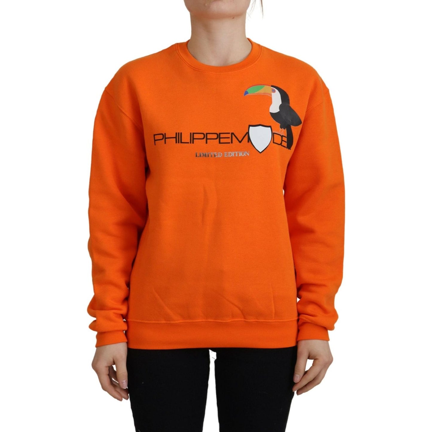 Philippe Model Orange Printed Long Sleeves Pullover Sweater Philippe Model