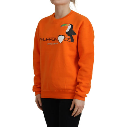 Philippe Model Orange Printed Long Sleeves Pullover Sweater Philippe Model