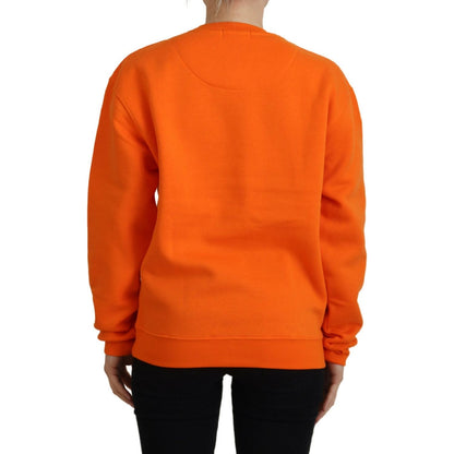Philippe Model Orange Printed Long Sleeves Pullover Sweater Philippe Model