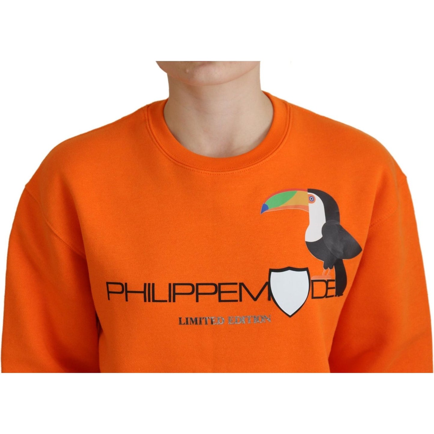 Philippe Model Orange Printed Long Sleeves Pullover Sweater Philippe Model