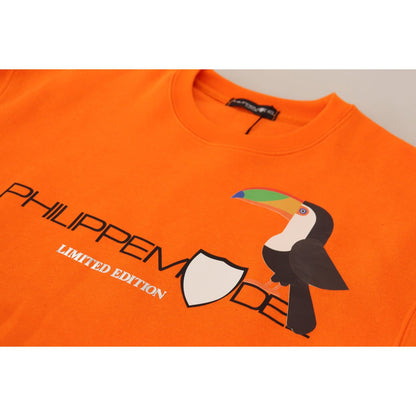 Philippe Model Orange Printed Long Sleeves Pullover Sweater Philippe Model