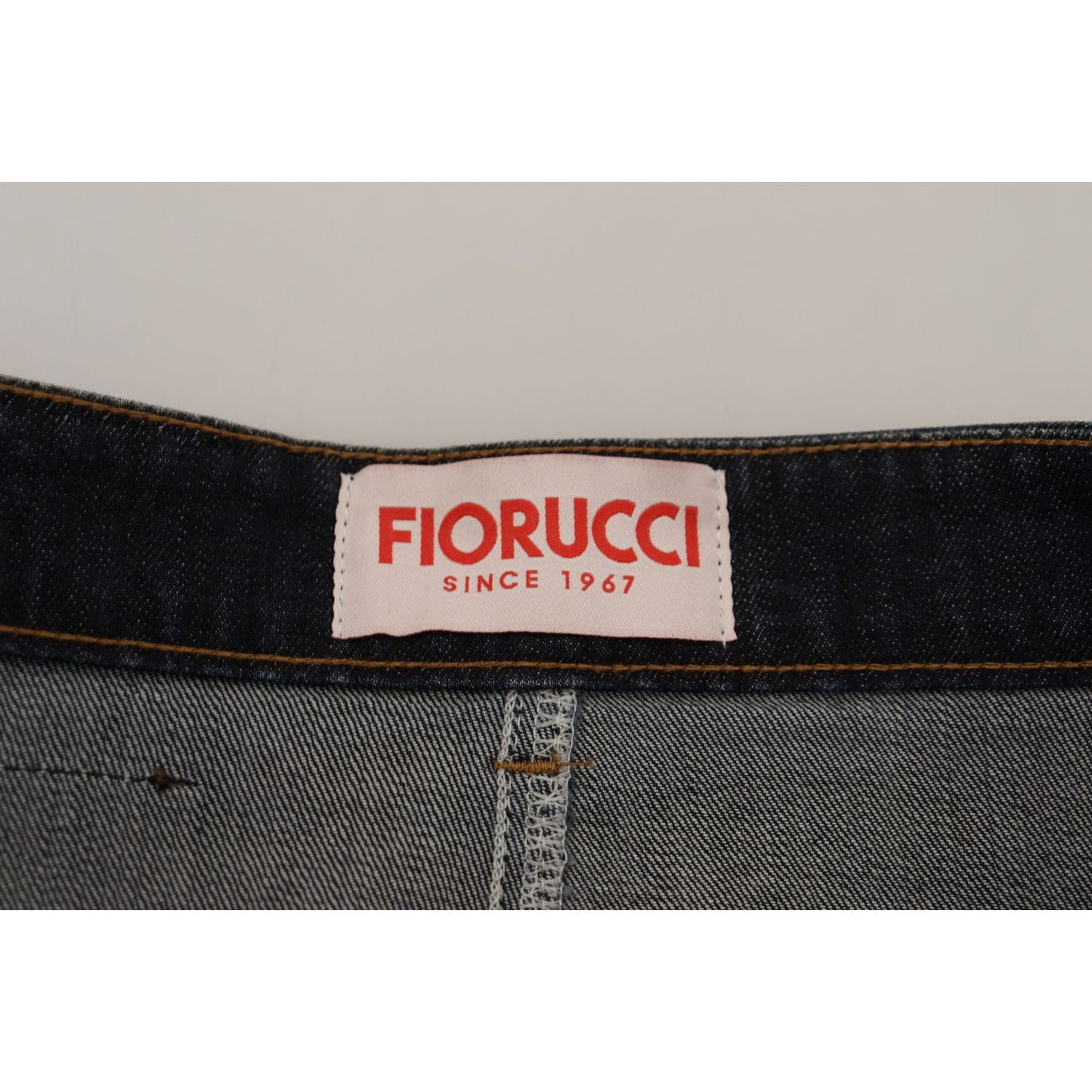 Fiorucci Chic Mid Waist Dark Blue Denim Skirt Fiorucci