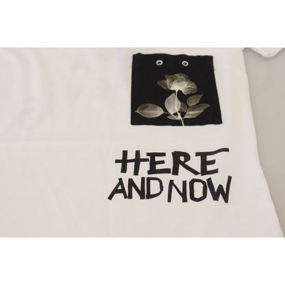 Dolce & Gabbana White Cotton T-shirt Crewneck T-shirt