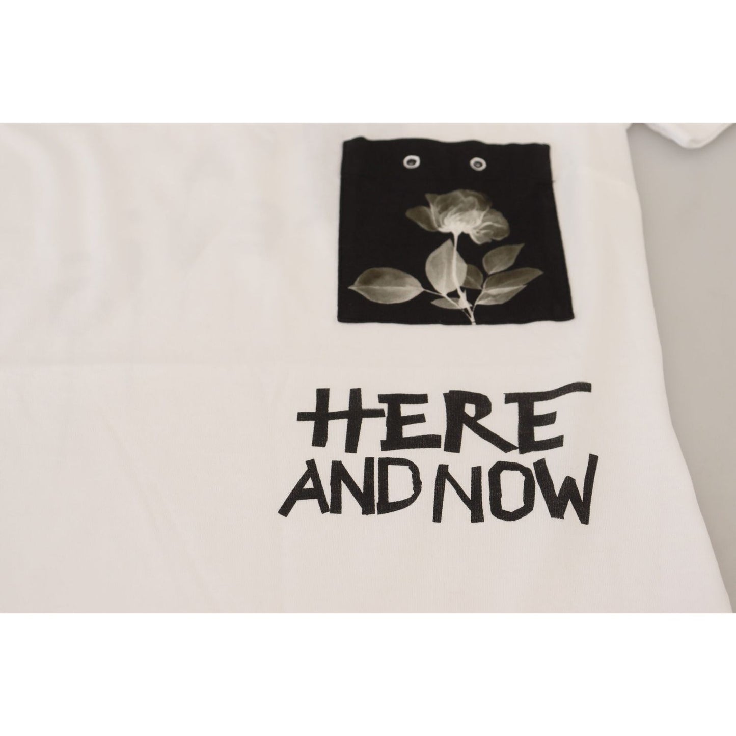 Dolce & Gabbana Chic Monochrome 'Here and Now' Cotton Tee Dolce & Gabbana