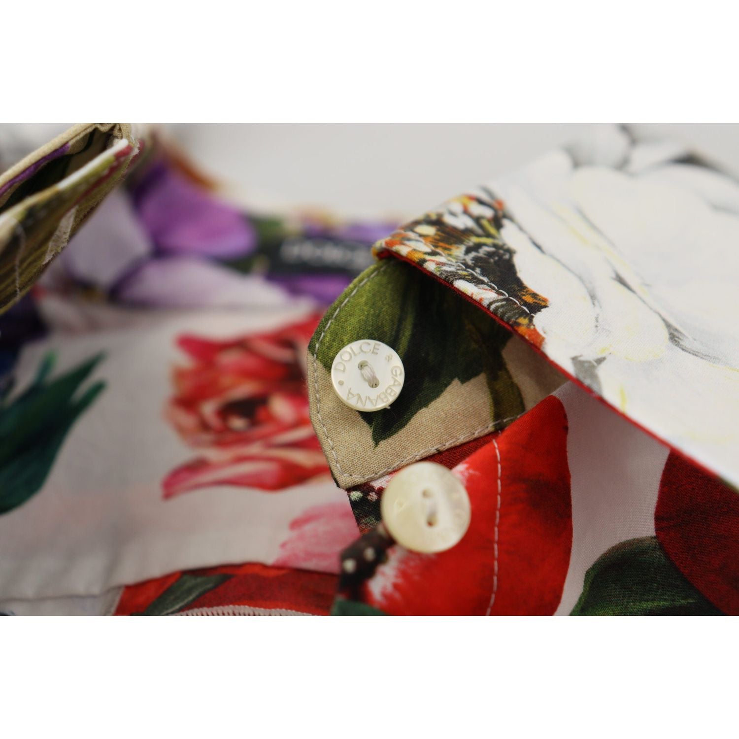 优雅花卉棉质长袖上衣