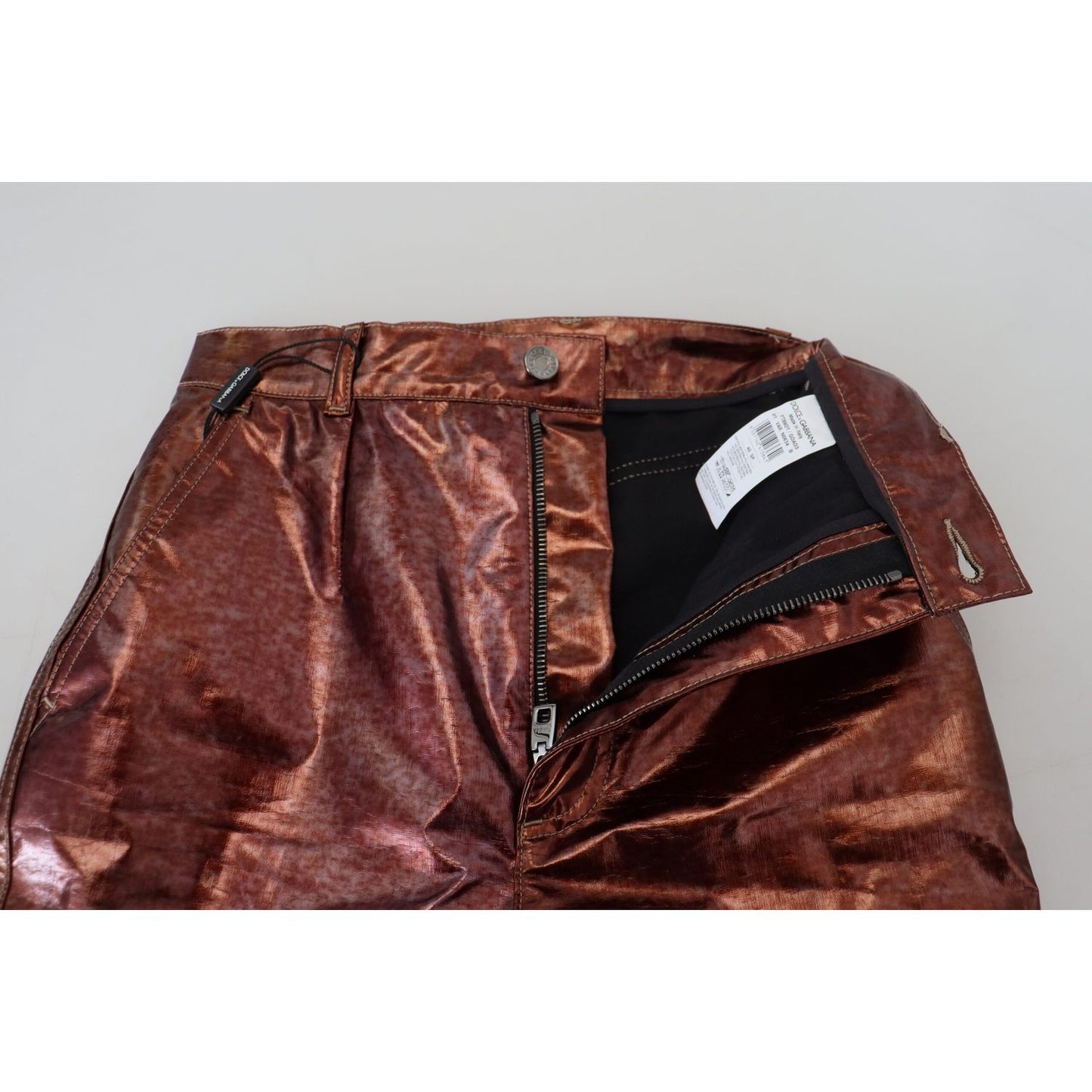 Dolce & Gabbana Metallic Bronze High Waist Skinny Jeans Dolce & Gabbana