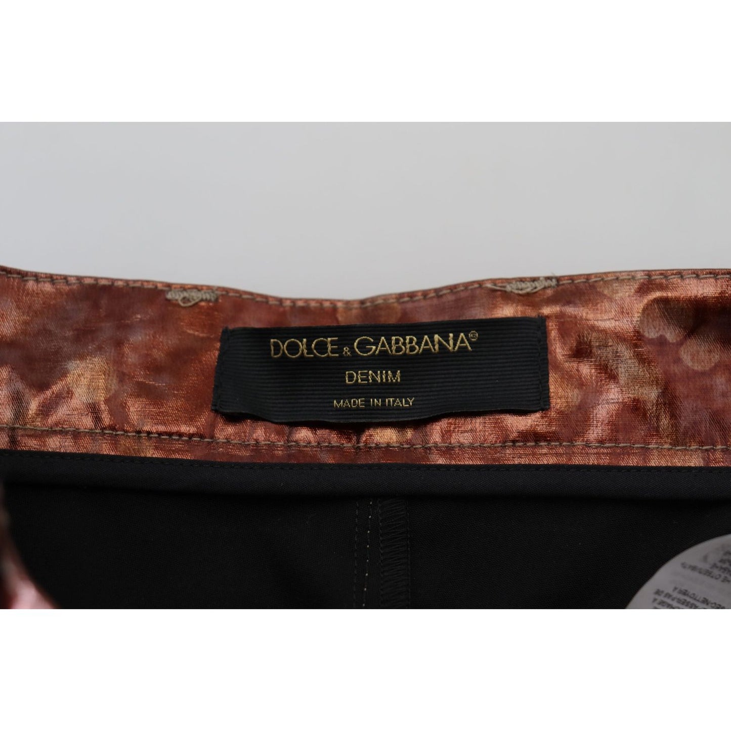 Dolce & Gabbana Metallic Bronze High Waist Skinny Jeans Dolce & Gabbana
