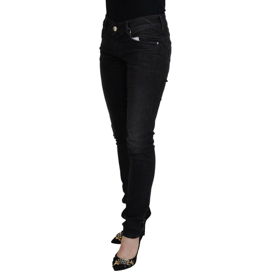 Acht Chic Black Low Waist Straight Leg Jeans Acht