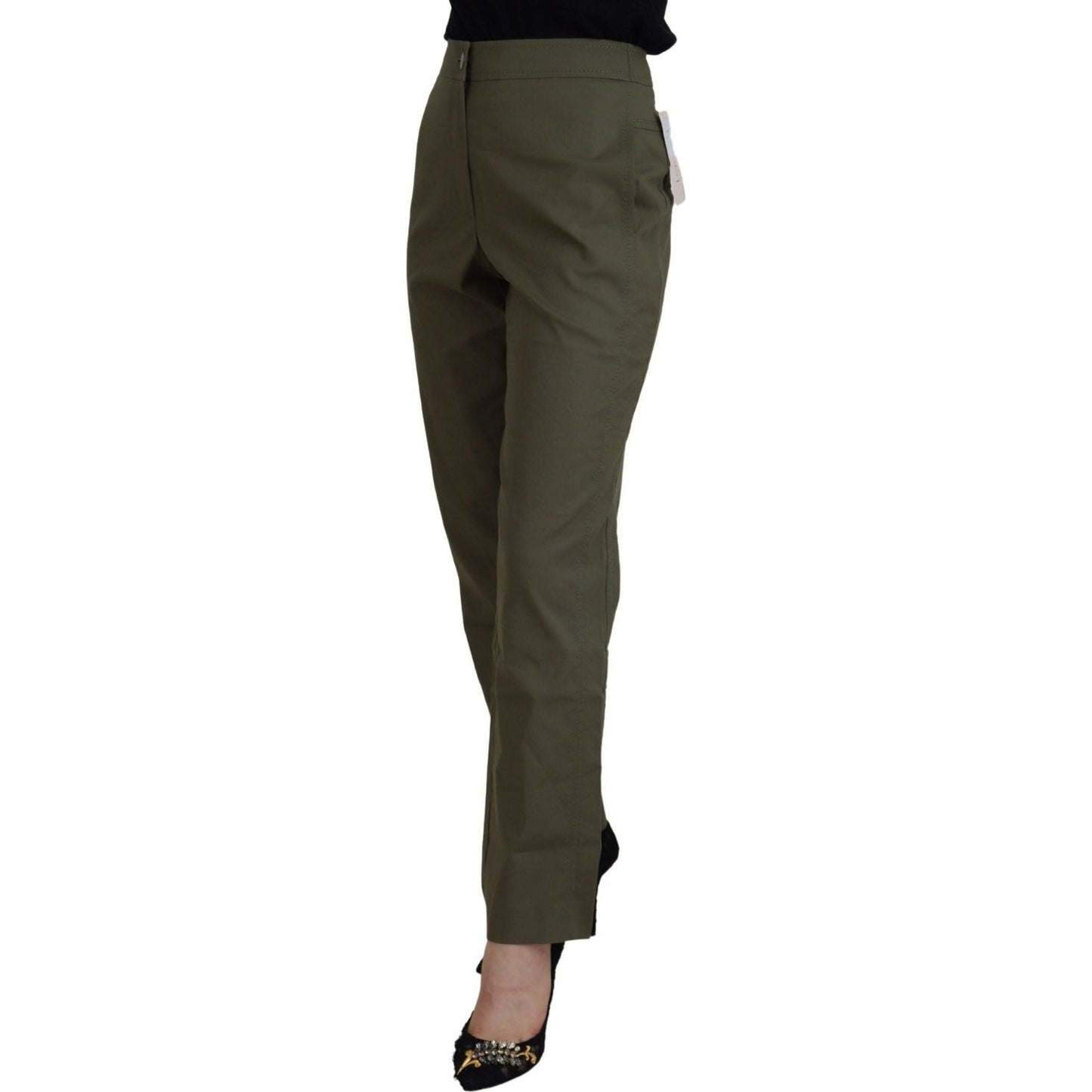 LAUREL Elegant Tapered Green Pants - Chic Everyday Wear LAUREL