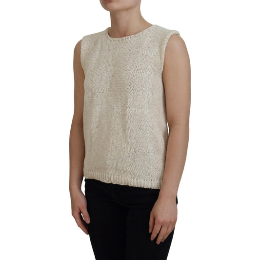 PINK MEMORIES Chic Beige Sleeveless Tank Top PINK MEMORIES Rosy Brown