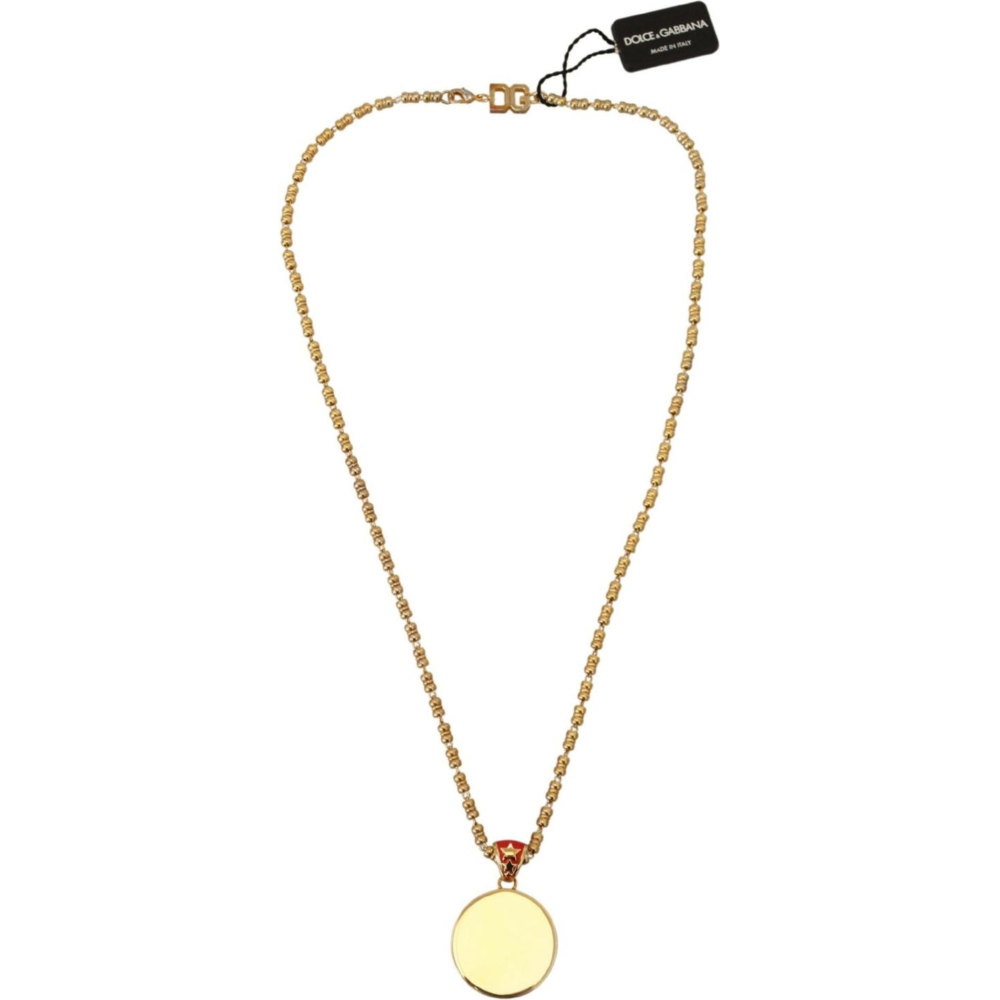 Dolce & Gabbana Elegant Gold Charm Chain Necklace Necklace Dolce & Gabbana