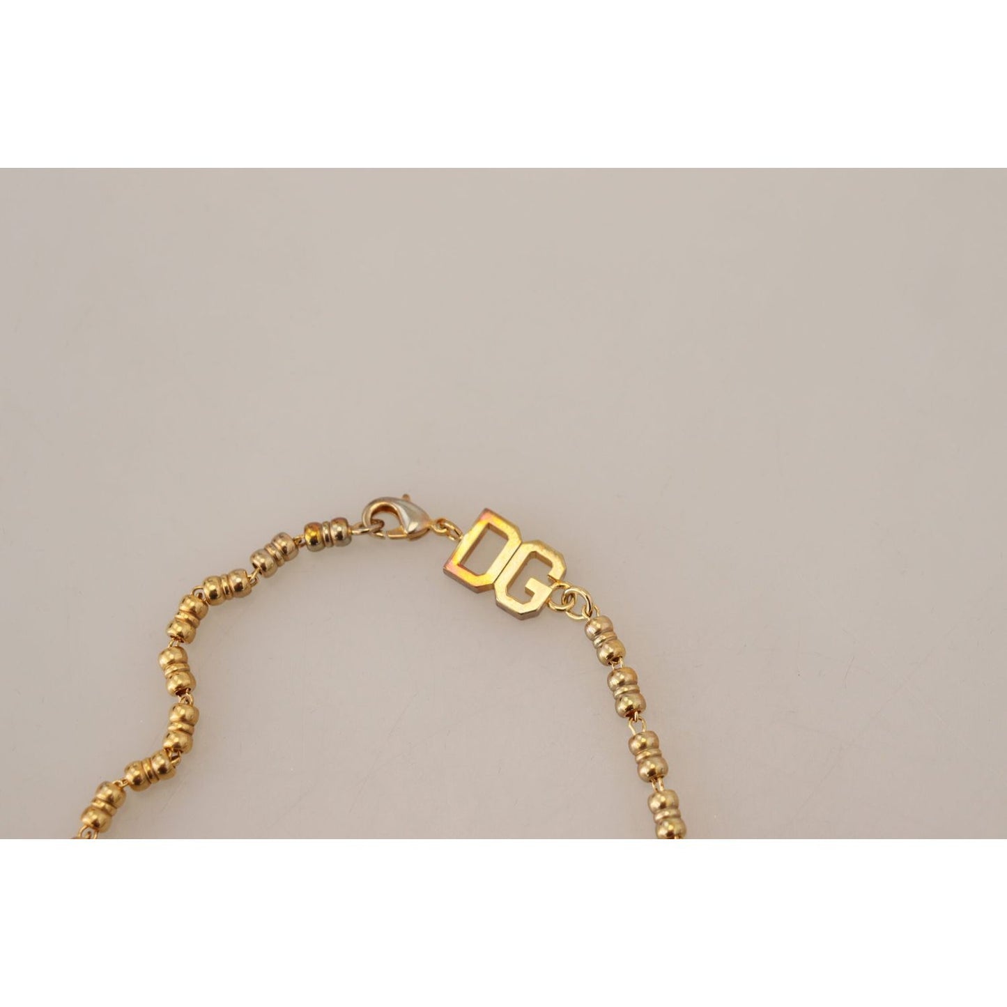 Dolce & Gabbana Elegant Gold Charm Chain Necklace Necklace Dolce & Gabbana