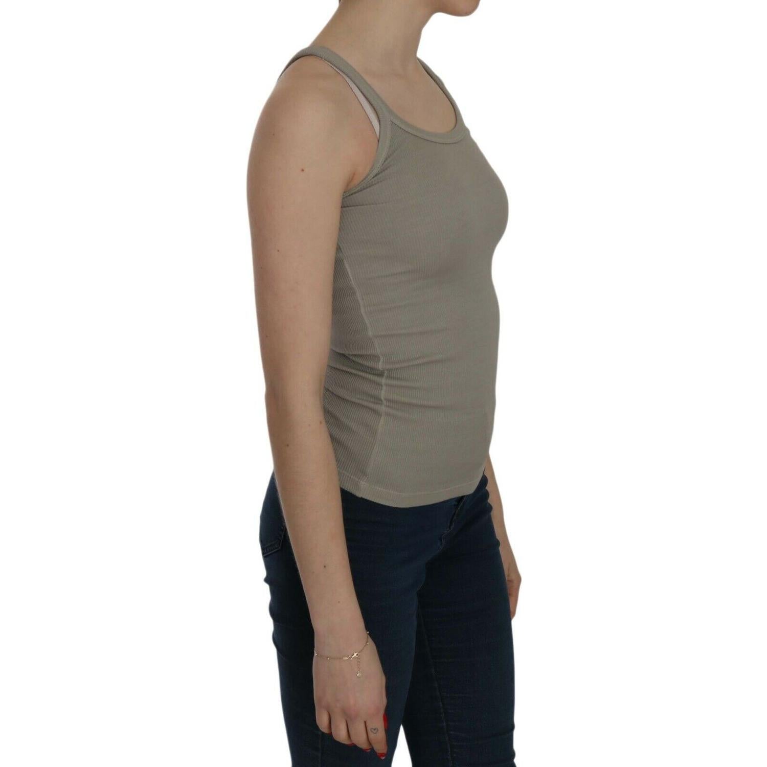 بلوزة أنيقة باللون البيج بأشرطة رفيعة من PINK MEMORIES